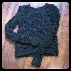 XS free people wool 90s grunge sweater in forest